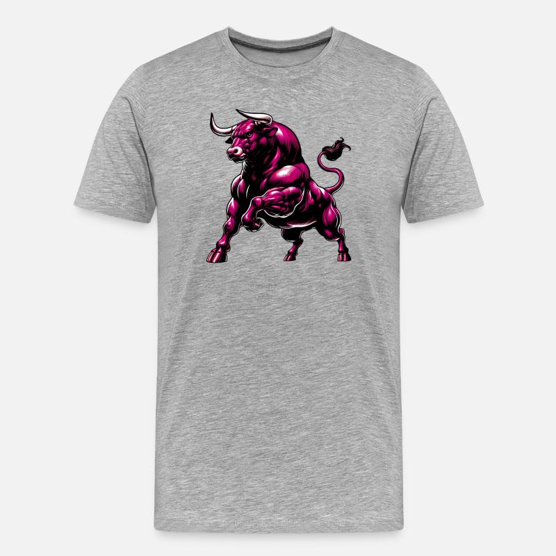 Bull - Men's Premium Organic T-Shirt - heather grey
