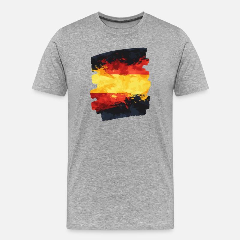 Spanische Flagge Spanien - Männer Premium Bio T-Shirt - Grau meliert
