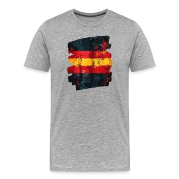 Drapeau espagnol Espagne - T-shirt bio Premium Homme - gris chiné - Devant - Damien (186cm)