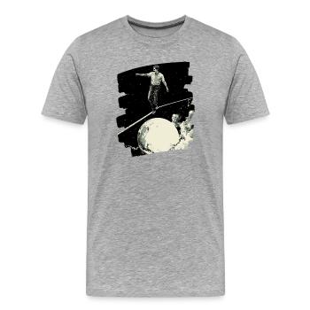 Slackline Slacklining Balance - Männer Premium Bio T-Shirt - Grau meliert - Vorne - Damien (186cm)