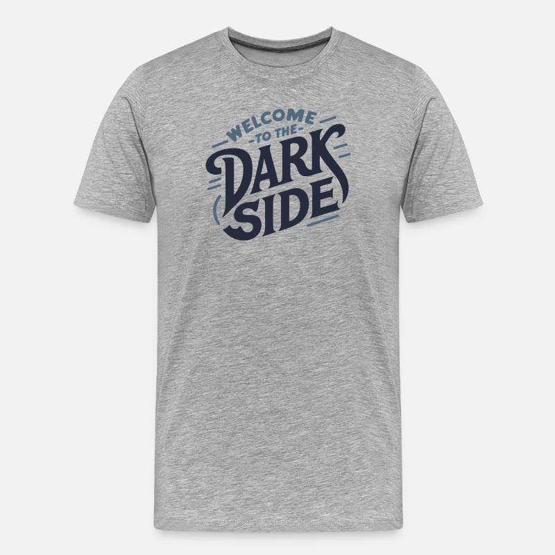Die dunkle Seite - Männer Premium Bio T-Shirt - Grau meliert
