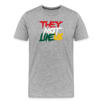 Déclaration d’identité audacieuse - T-shirt bio Premium Homme - gris chiné - Devant - Damien (186cm)