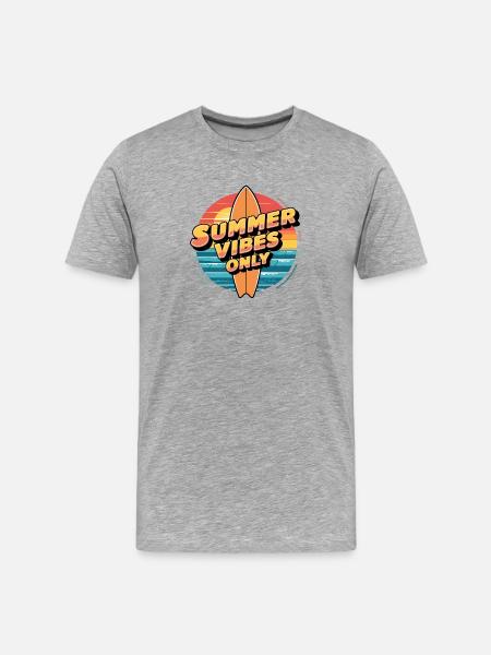 Summer Vibes Only - Men's Premium Organic T-Shirt - heather grey