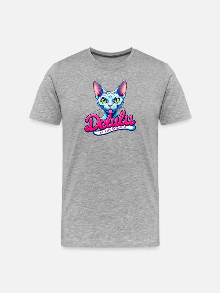 Delulu is the Solulu - Men's Premium Organic T-Shirt - heather grey