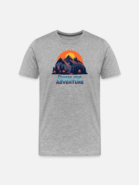 Retro Gaming Adventure - Men's Premium Organic T-Shirt - heather grey