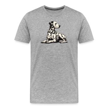 Dalmatian - Men's Premium Organic T-Shirt - heather grey - Front - Damien (186cm)