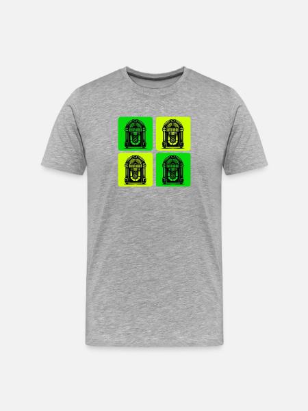 Style Jukebox rétro - T-shirt bio Premium Homme - gris chiné