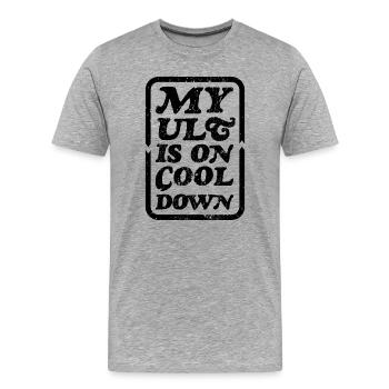 My ult is on cooldown - Men's Premium Organic T-Shirt - heather grey - Front - Damien (186cm)