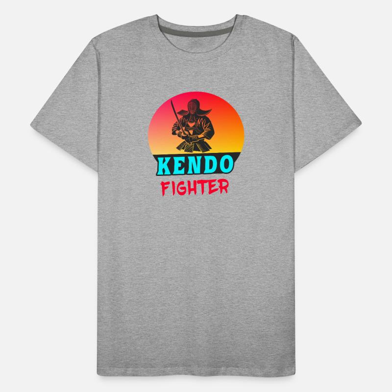 Kendo Fighter – Samurai Style Männer Premium Bio T-Shirt