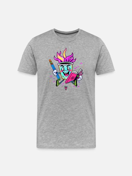Cool Coffee Mugs - Men's Premium Organic T-Shirt - heather grey