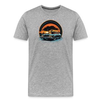 car_01 - T-shirt bio Premium Homme - gris chiné - Devant - Damien (186cm)