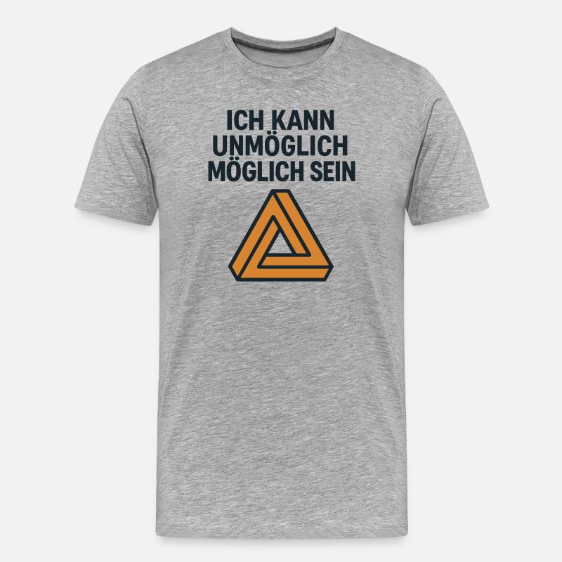 Unmöglich möglich - Männer Premium Bio T-Shirt - Grau meliert