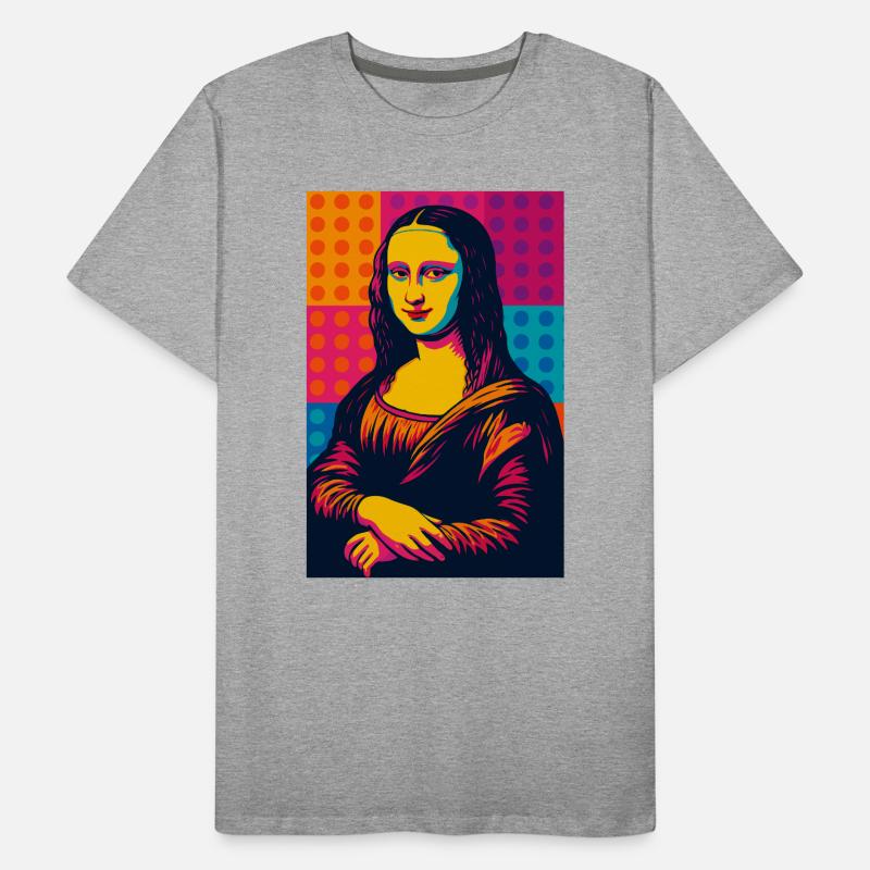 Mona Lisa Pop Art T-shirt bio Premium Homme