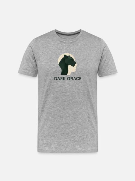Dark Grace – Powerful Elegance - Men's Premium Organic T-Shirt - heather grey