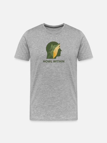 Howl Within - Men's Premium Organic T-Shirt - heather grey