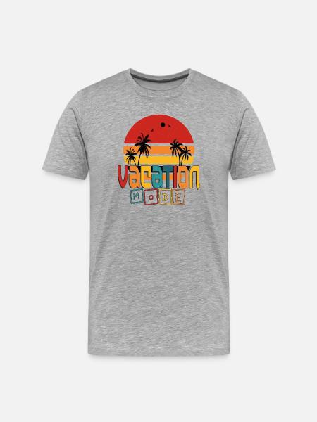 VacationMode - Men's Premium Organic T-Shirt - heather grey