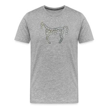 Iron Horse - Men's Premium Organic T-Shirt - heather grey - Front - Damien (186cm)