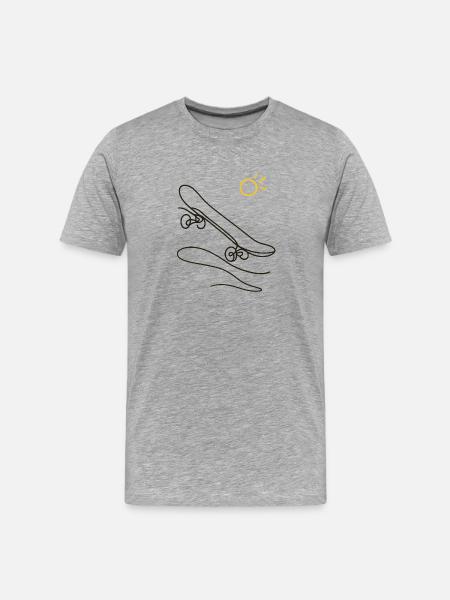 Skateboard - Männer Premium Bio T-Shirt - Grau meliert