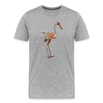 oiseau02 - T-shirt bio Premium Homme - gris chiné - Devant - Damien (186cm)