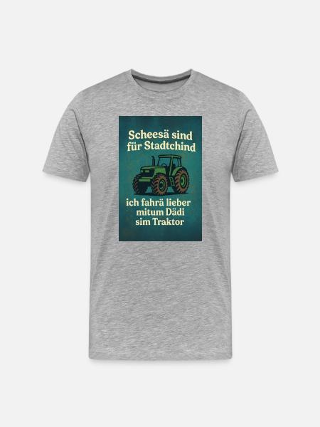 Tractor from Dädi - Men's Premium Organic T-Shirt - heather grey