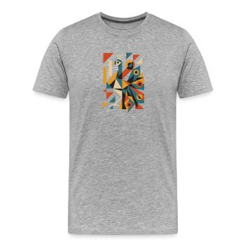 Pride in forms - Men's Premium Organic T-Shirt - heather grey - Front - Damien (186cm)