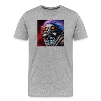Mutant Cyberpunk - Men's Premium Organic T-Shirt - heather grey - Front - Damien (186cm)