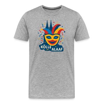 Kölle Alaaf! - Männer Premium Bio T-Shirt - Grau meliert - Vorne - Damien (186cm)