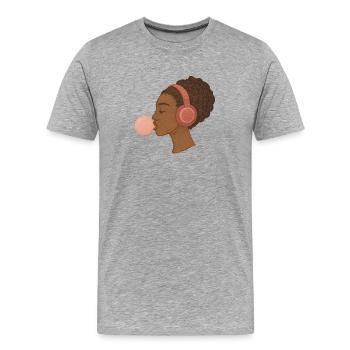 Music - Men's Premium Organic T-Shirt - heather grey - Front - Damien (186cm)