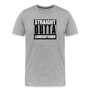 Direkt auf dem Land - Männer Premium Bio T-Shirt - Grau meliert - Vorne - Damien (186cm)