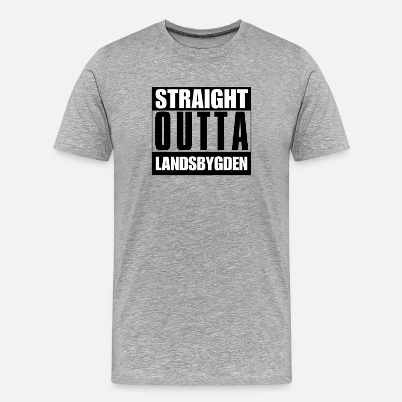 Direkt auf dem Land - Männer Premium Bio T-Shirt - Grau meliert