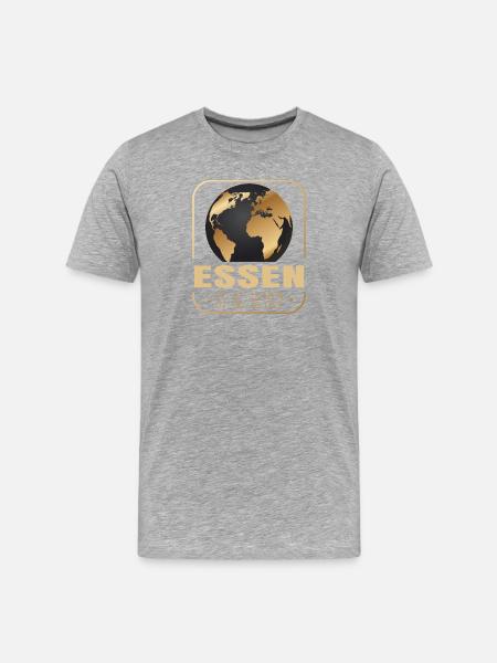 Essen - Männer Premium Bio T-Shirt - Grau meliert