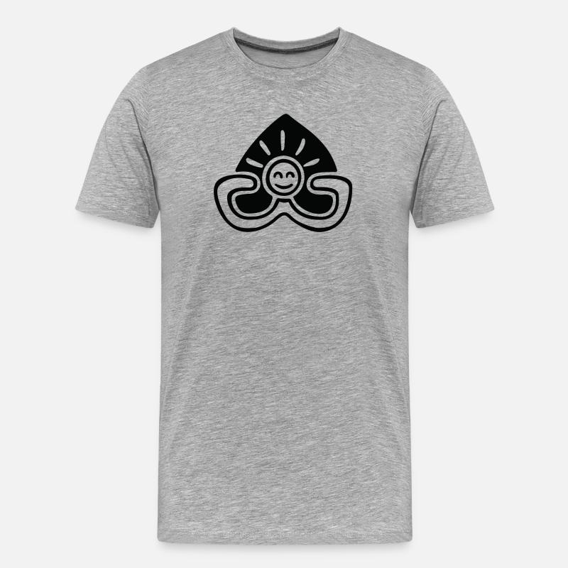 Relax and Smile - Männer Premium Bio T-Shirt - Grau meliert