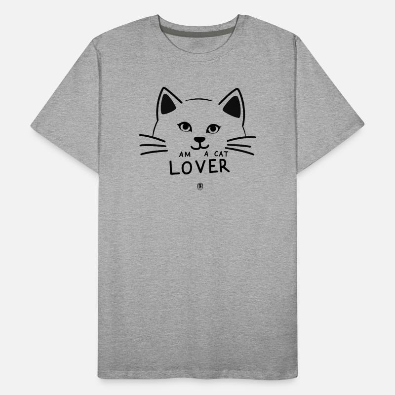 Linear Lover Cat Silhouette Men's Premium Organic T-Shirt