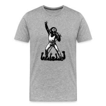 Dancing Monkey Singer | The Monkey Dance Banksy - Men's Premium Organic T-Shirt - heather grey - Front - Damien (186cm)