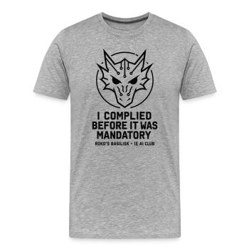 Basilic de Roko - T-shirt bio Premium Homme - gris chiné - Devant - Damien (186cm)