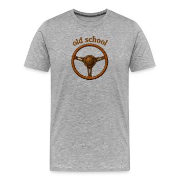 volant old school - T-shirt bio Premium Homme - gris chiné - Devant - Damien (186cm)