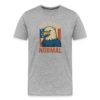 Kein normaler Patriot Eagle - Männer Premium Bio T-Shirt - Grau meliert - Vorne - Damien (186cm)