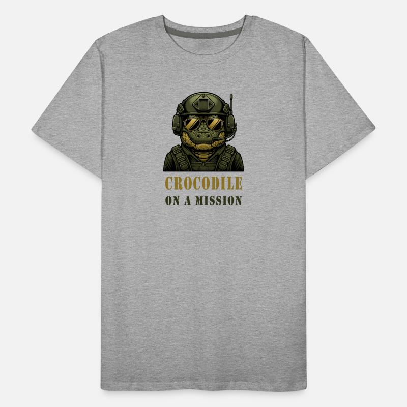 Crocodile on a mission Men's Premium Organic T-Shirt