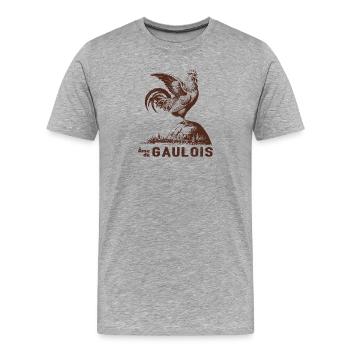 Seele der Gallier - Männer Premium Bio T-Shirt - Grau meliert - Vorne - Damien (186cm)