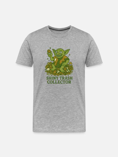 Shiny Trash Collector - Men's Premium Organic T-Shirt - heather grey