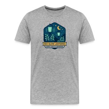 Bio-Glow Lanterns - Men's Premium Organic T-Shirt - heather grey - Front - Damien (186cm)