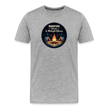 Bonfire Stories Midnight GloriesT-Shirt - Men's Premium Organic T-Shirt - heather grey - Front - Damien (186cm)