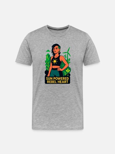 Rebel Heart – Solar Edition - Men's Premium Organic T-Shirt - heather grey