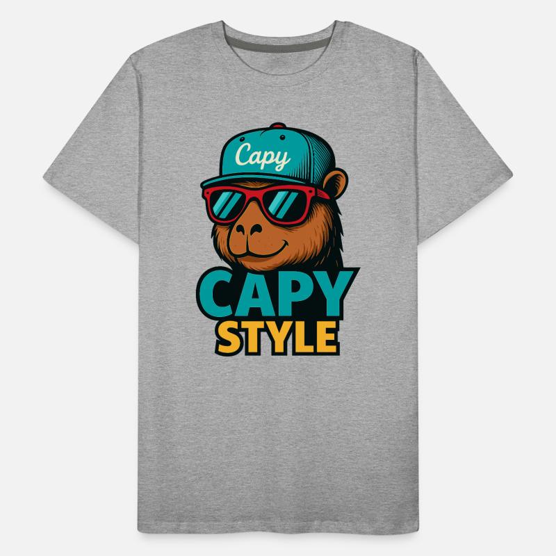Capy Style Cap Graphic Männer Premium Bio T-Shirt