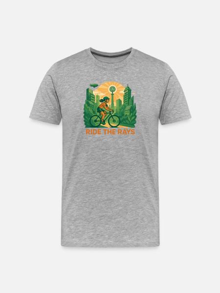 Ride the Rays - Men's Premium Organic T-Shirt - heather grey