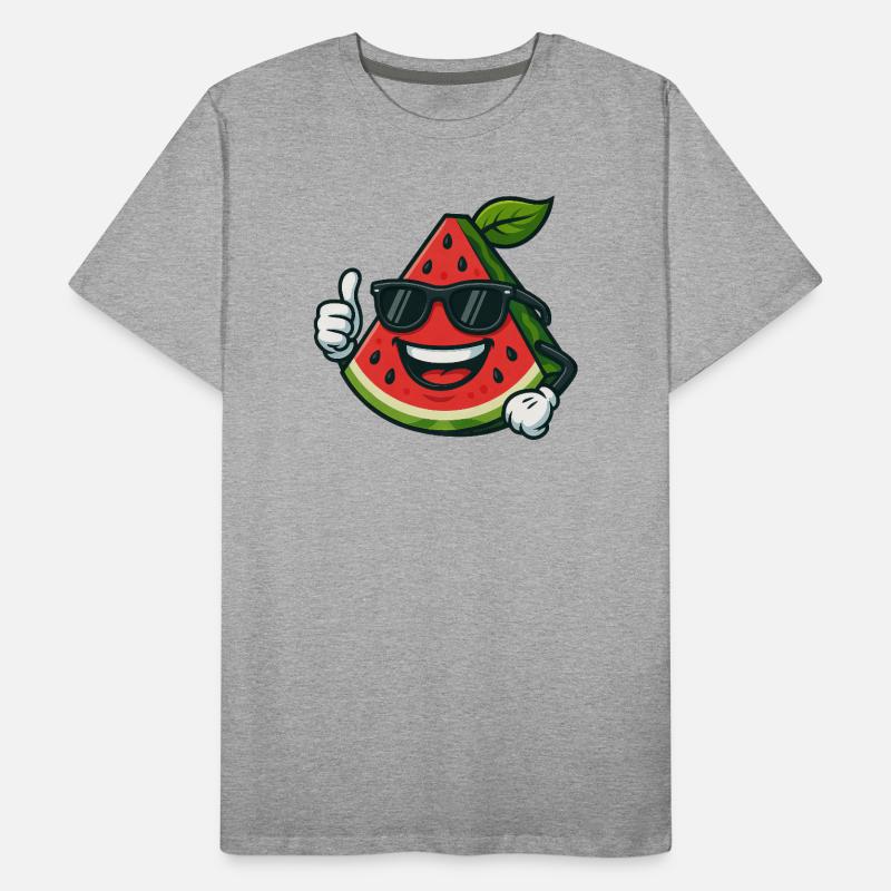 Refreshing Watermelon Summer Fruit Cool Thumb Men's Premium Organic T-Shirt