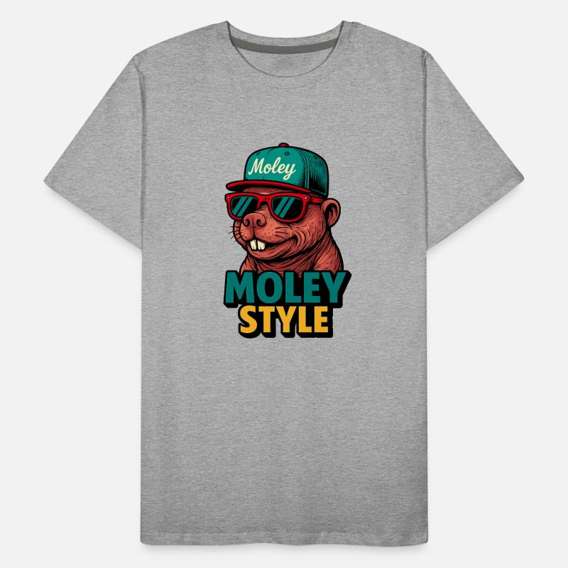 Moley Style Monkey Retro Cap Men's Premium Organic T-Shirt