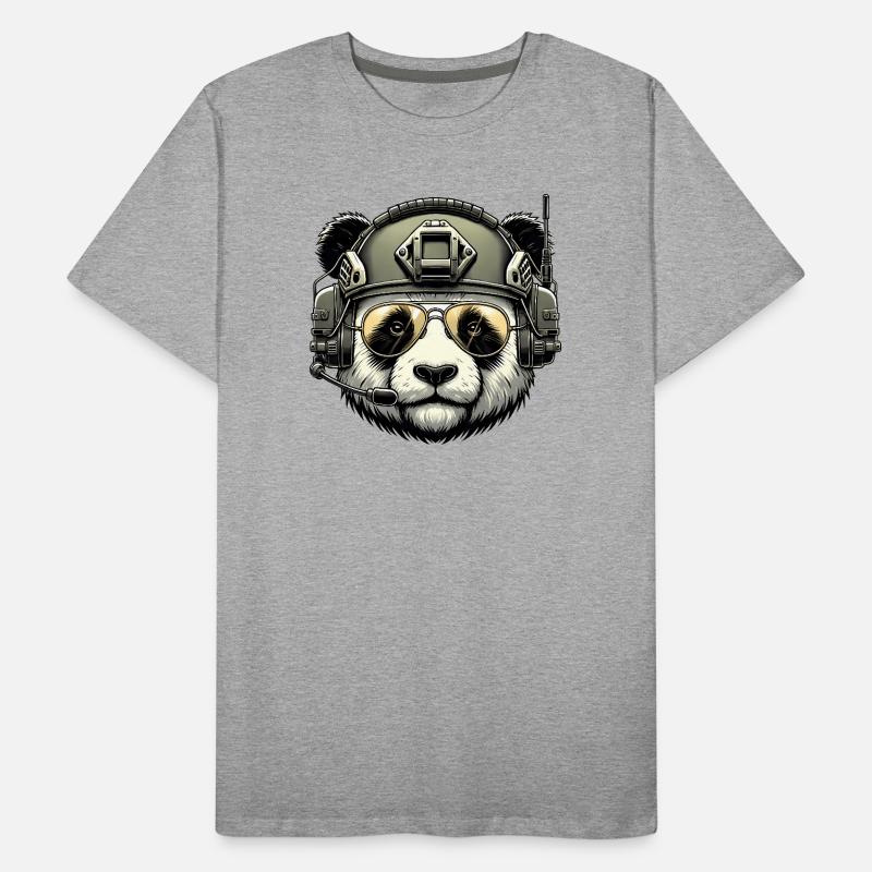 Panda Military Army Design Men's Premium Organic T-Shirt