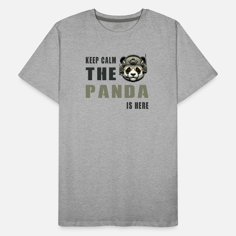 Panda tactique – Restez calme T-shirt bio Premium Homme