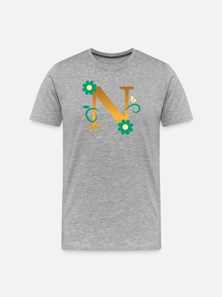 N - T-shirt bio Premium Homme - gris chiné